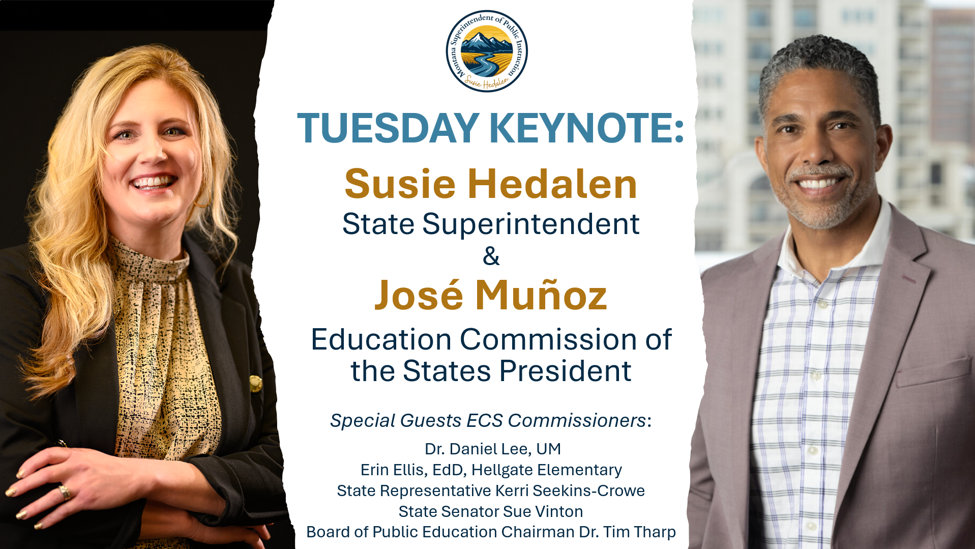 Superintendent Hedalen and ECS President Munoz Tuesday Keynote